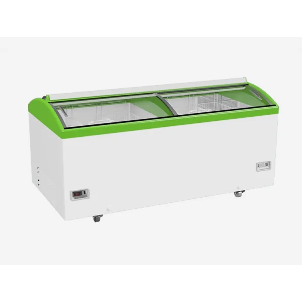 Морозильный ларь бонета с гнутым стеклом JUKA M1000S (-14...-23)